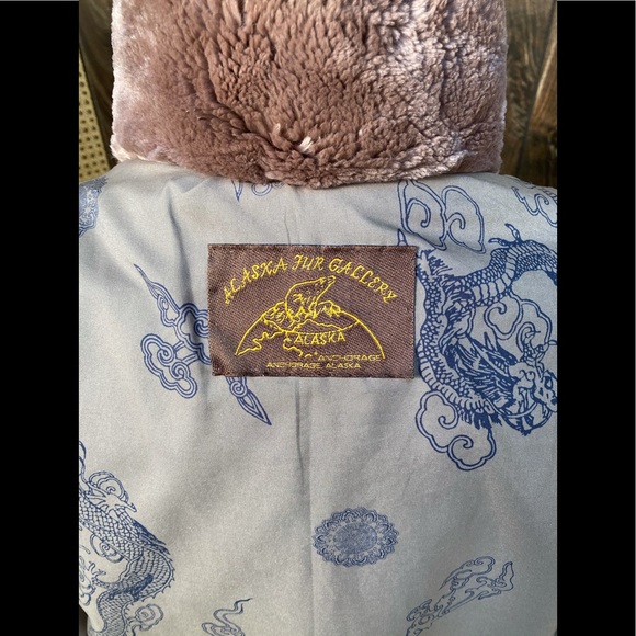 Alaska Fur Gallery Dyed Tan Sheared Beaver Fur Zippered Coat Jacket Medium - Picture 10 of 10